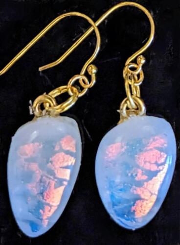 dichroic glass earrings